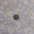 White Yellow Floral Light Grey Cotton